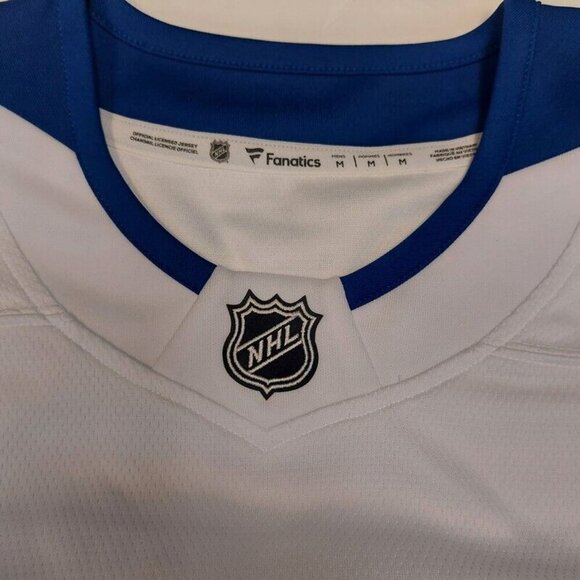 Fanatics NHL Tampa Bay Lightning Breakaway Jersey Mens Size Medium White Blue - Picture 3 of 8